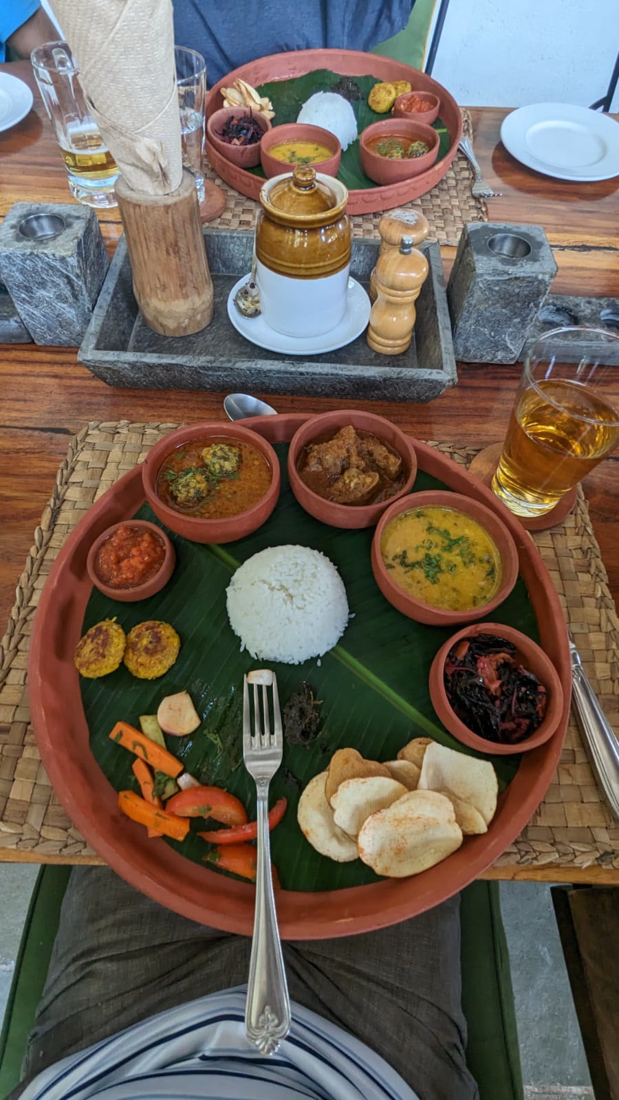 A traditional Madhya Pradesh thali served at a lodge near Kanha